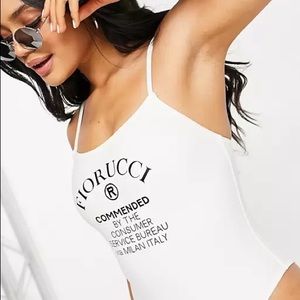 NWT White Fiorucci Swimsuit